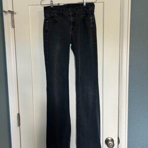 7 for All mankind Size 28 black skinny bootcut denim jeans